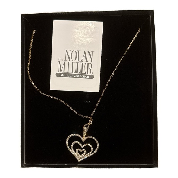 Nolan Miller Gold and Silver Heart Necklace - Picture 1 of 3